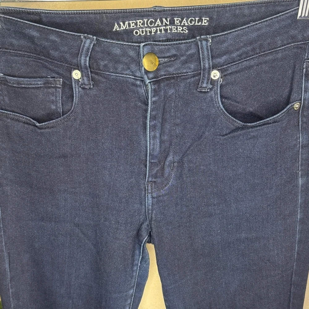 American Eagle Outfitters Women's Dark Blue Skinny Jeans